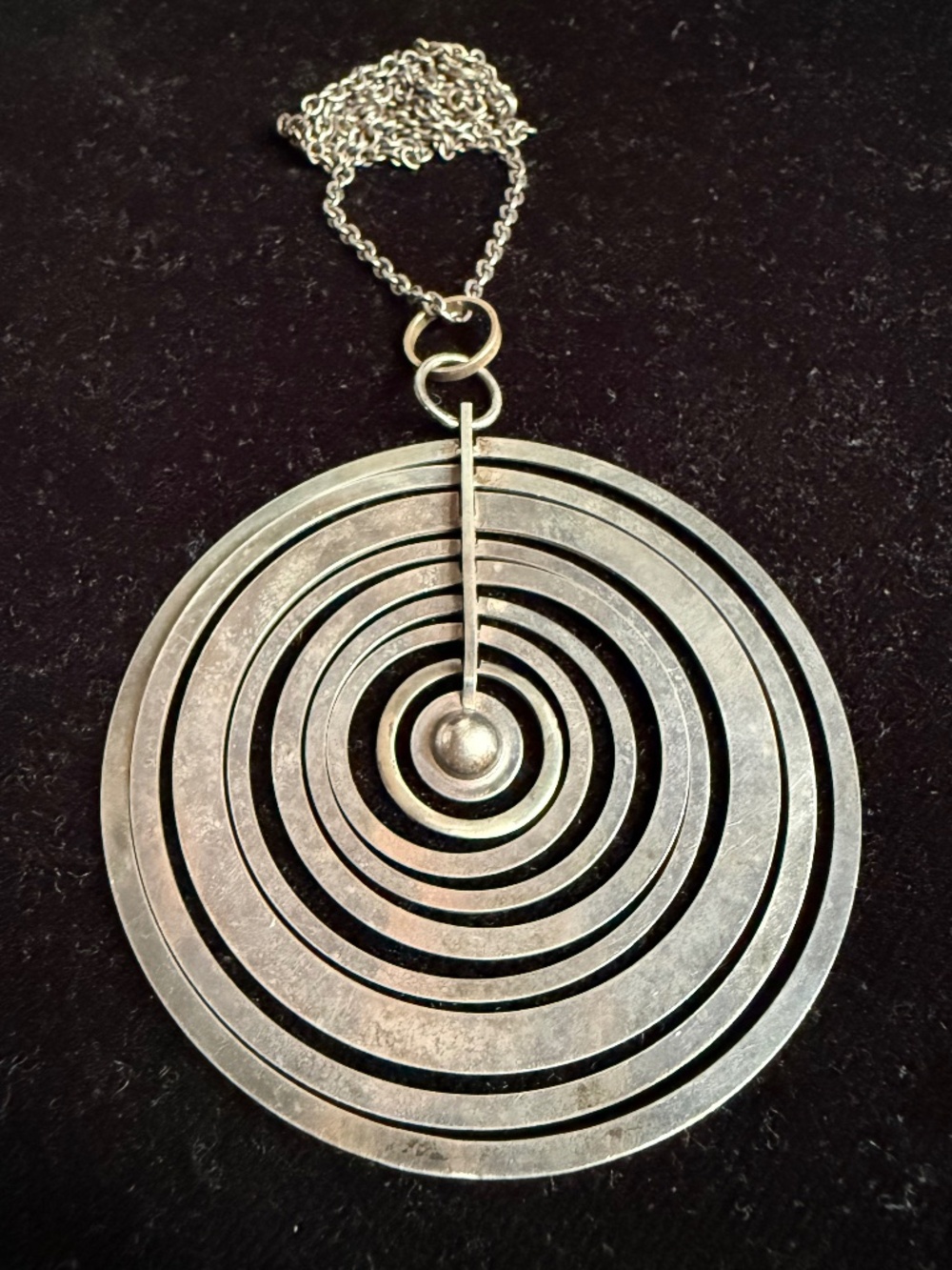 Tapio Wirkkala Moon Necklace Sterling Silver Nes Westerback Finland MCM